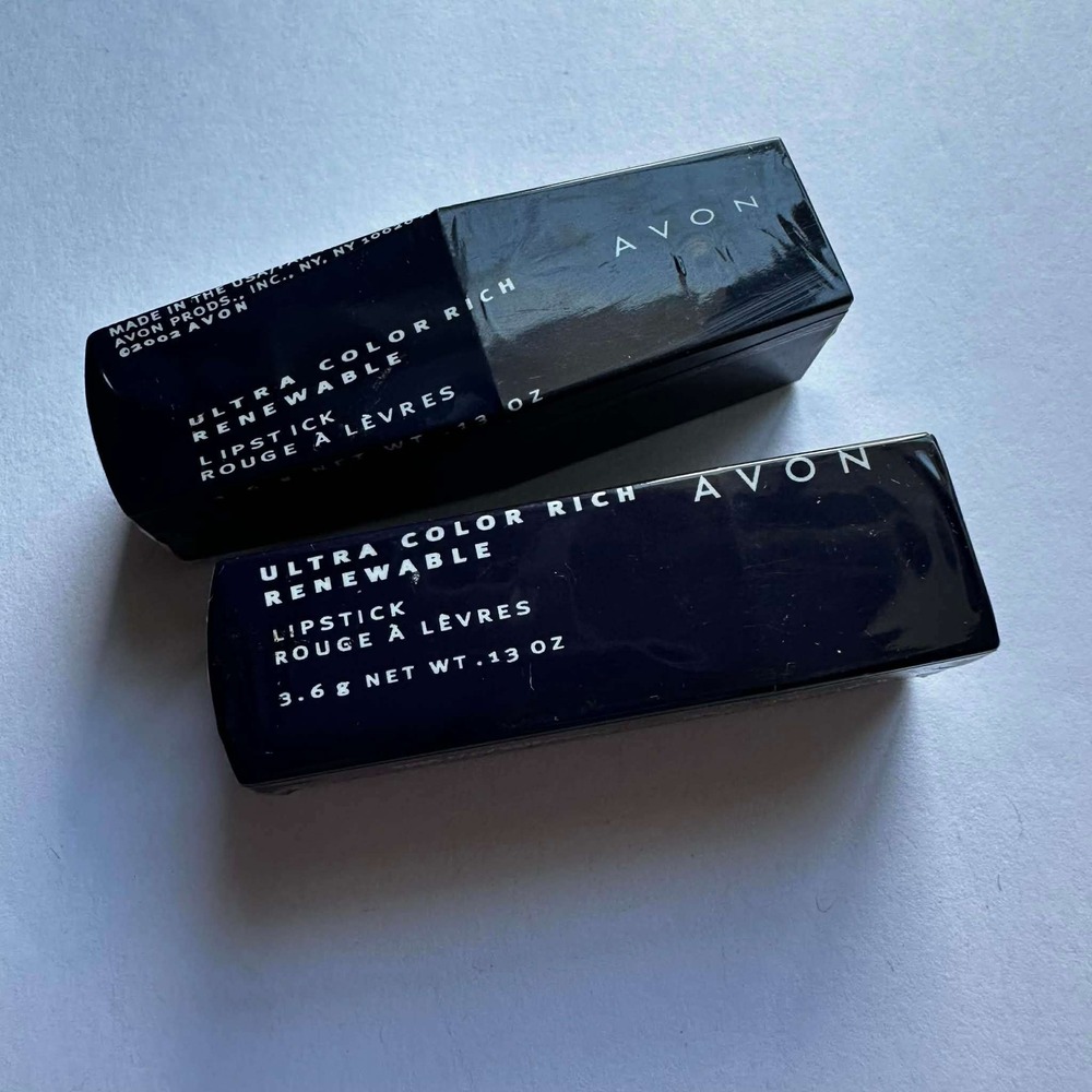 Avon Ultra Color Rich‎ Renewable Lipstick Pink Fantasie & Glam Ruby Set of 2 New
